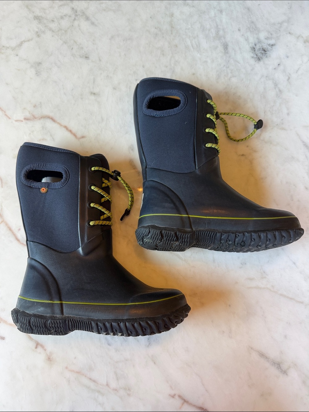 Bogs Youth Arcata Lace waterproof boots with Lime Accent - Youth